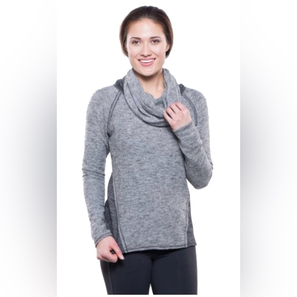 KUHL Women’s Nova Cowl Neck Two-Tone Pullover Sweater Color Sage - Size Medium